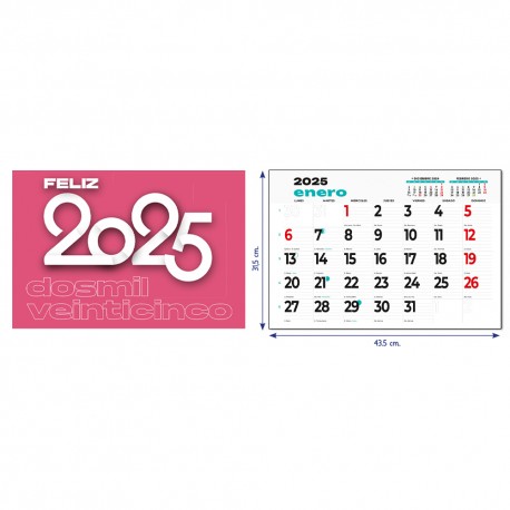 Faldilla Calendario 2025 43,5 cm